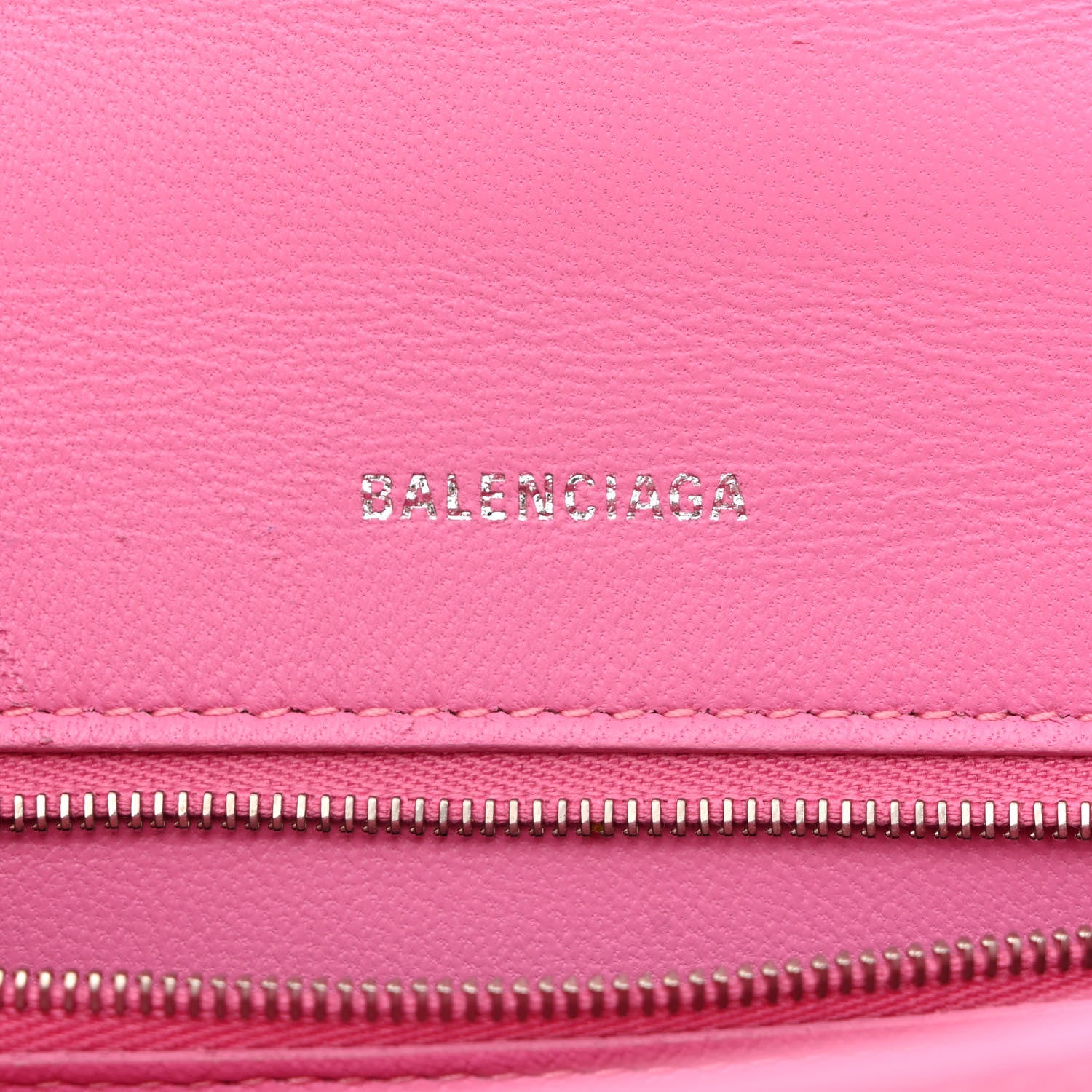 Balenciaga Shiny Calfskin Crocodile Embossed Small Hourglass Top Handle Bag Baby Pink 6 of 13
