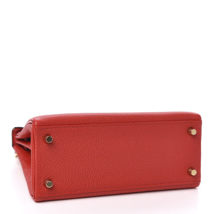 Hermes Togo Kelly Retourne 25 Rouge De Coeur 4 of 10