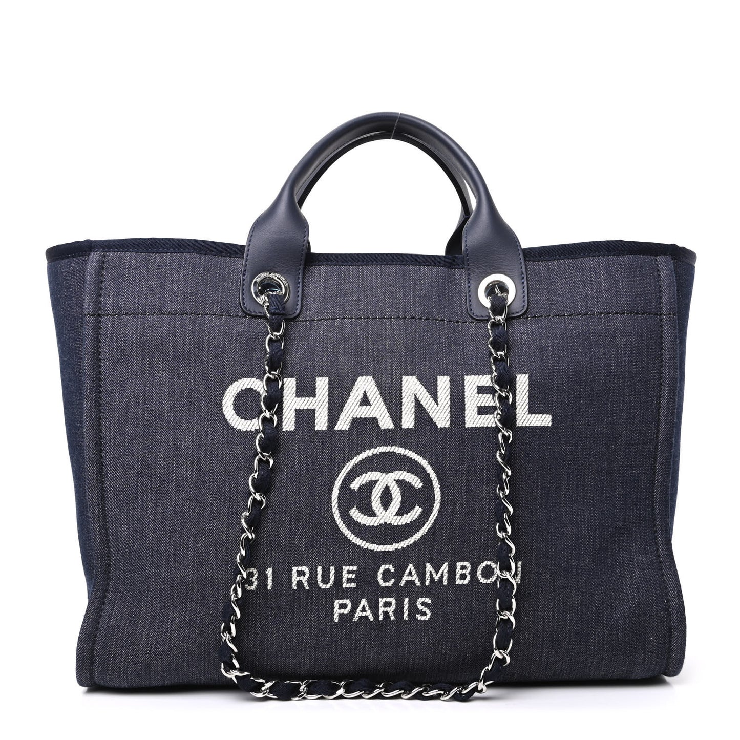 Denim Medium Deauville Tote Dark Blue