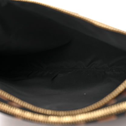 Jimmy Choo Nylon Leopard Print Candice Crossbody Black 5 of 11