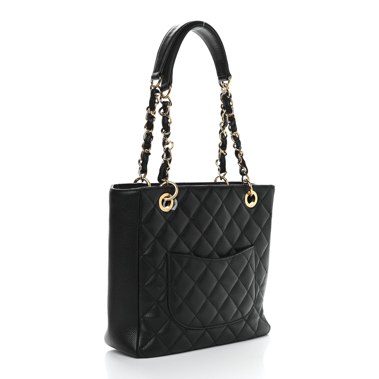 Chanel Caviar Quilted Petit Shopping Tote PST Black 3 of 9