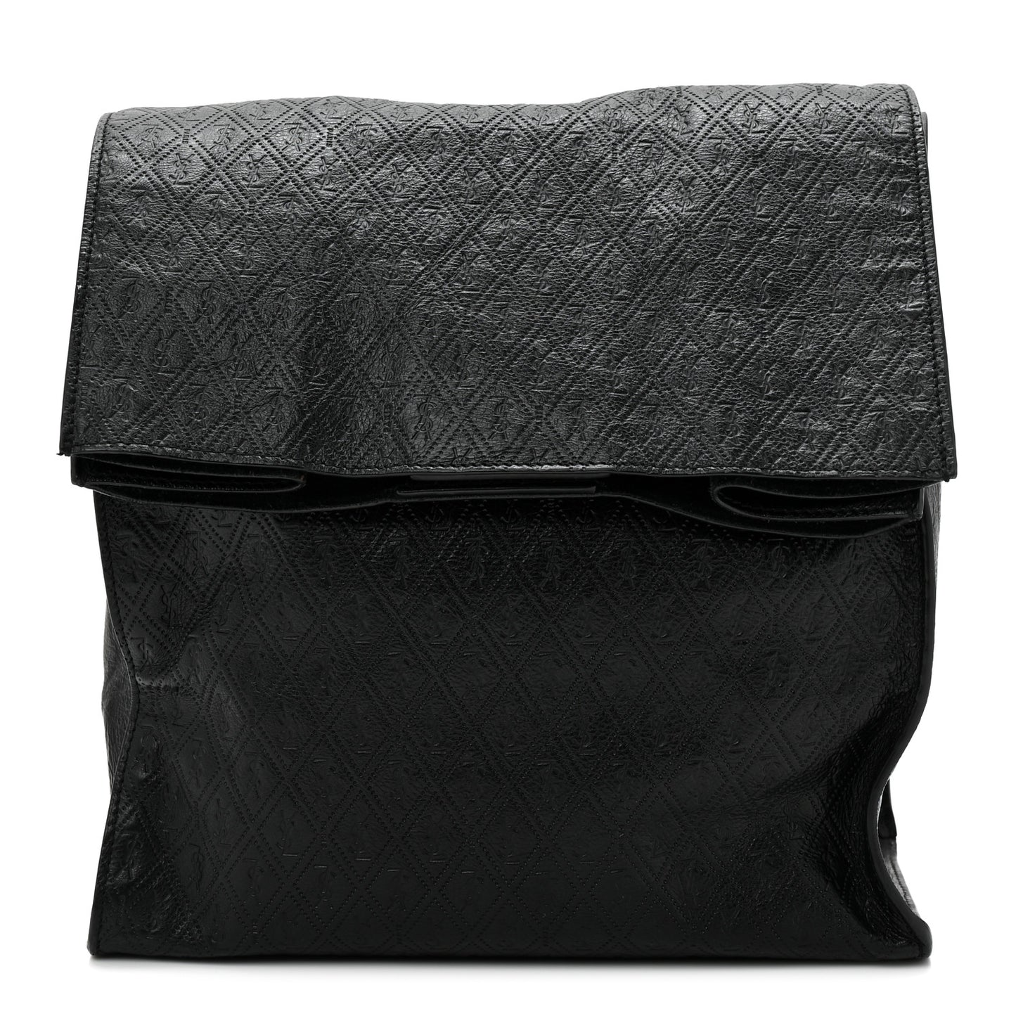 Calfskin Monogram Deli Paper Bag  Vintage Black