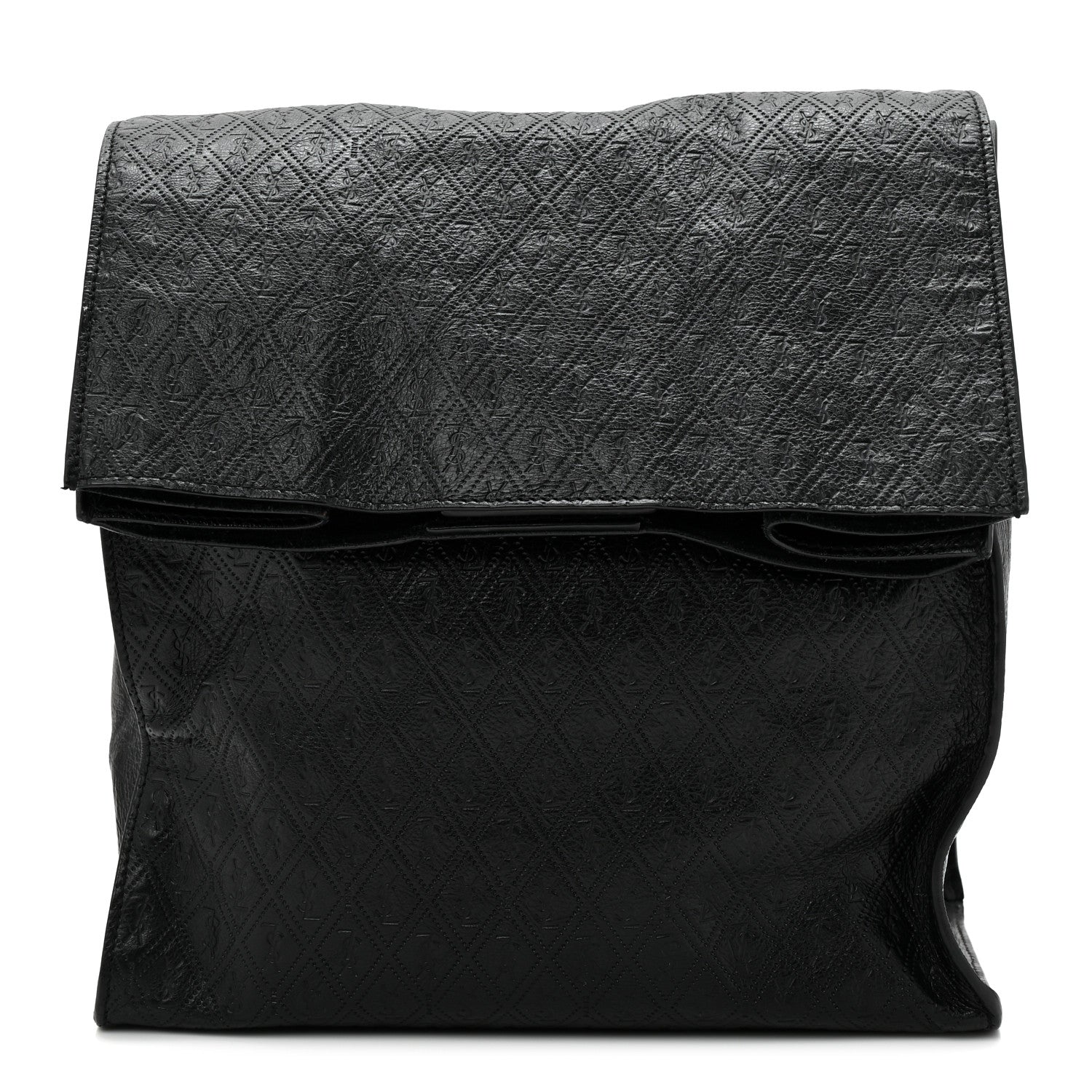 Saint Laurent Calfskin Monogram Deli Paper Bag  Vintage Black 1 of 10