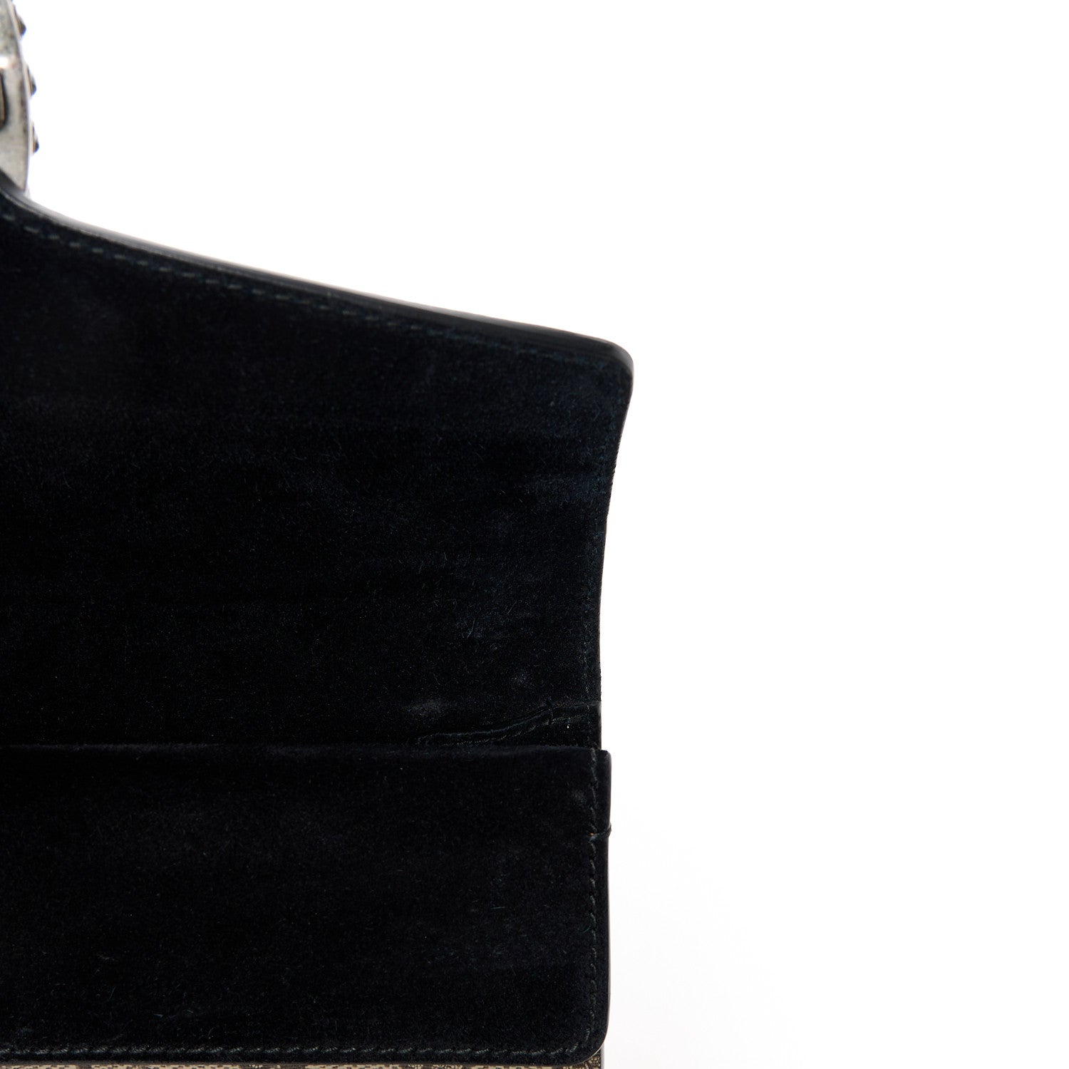 Gucci GG Supreme Monogram Suede Crystal Small Dionysus Shoulder Bag Beige Ebony Black 11 of 13