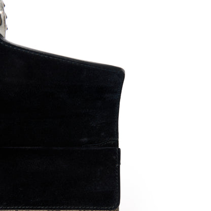 Gucci GG Supreme Monogram Suede Crystal Small Dionysus Shoulder Bag Beige Ebony Black 11 of 13