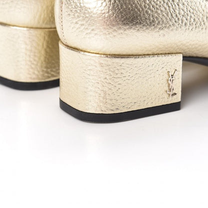 Saint Laurent Metallic Calfskin Babies 40 Ankle Strap Pumps 37 Gold 11 of 14