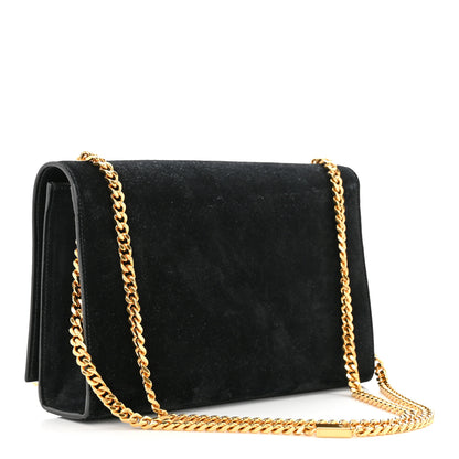 Saint Laurent Suede Medium Classic Monogram Kate Tassel Satchel Black 3 of 12
