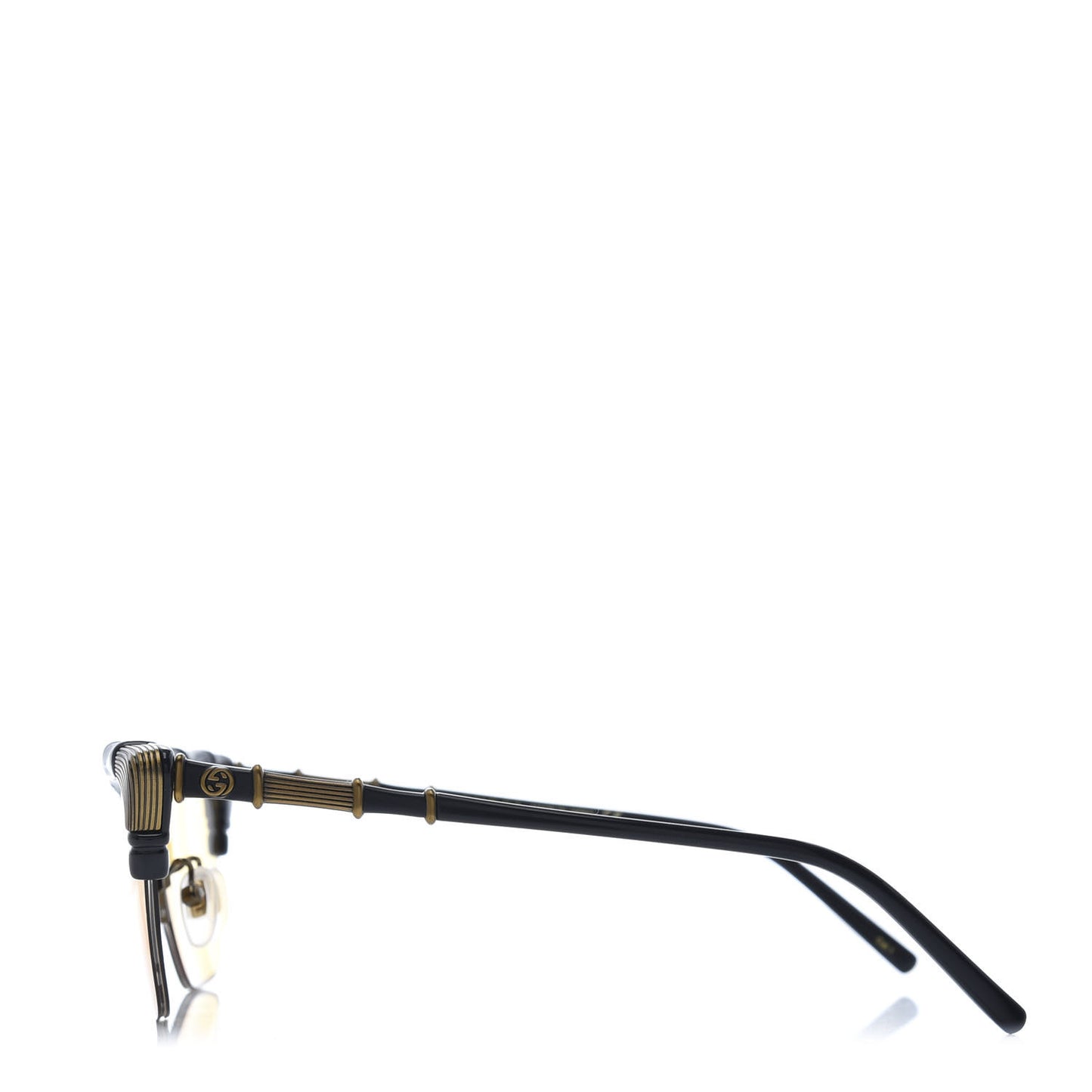 Acetate Metal Bamboo Sunglasses GG660S Black Yellow