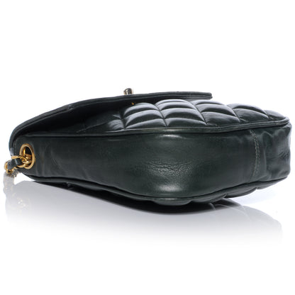 Chanel Lambskin Quilted Mini Flap Dark Green 4 of 10