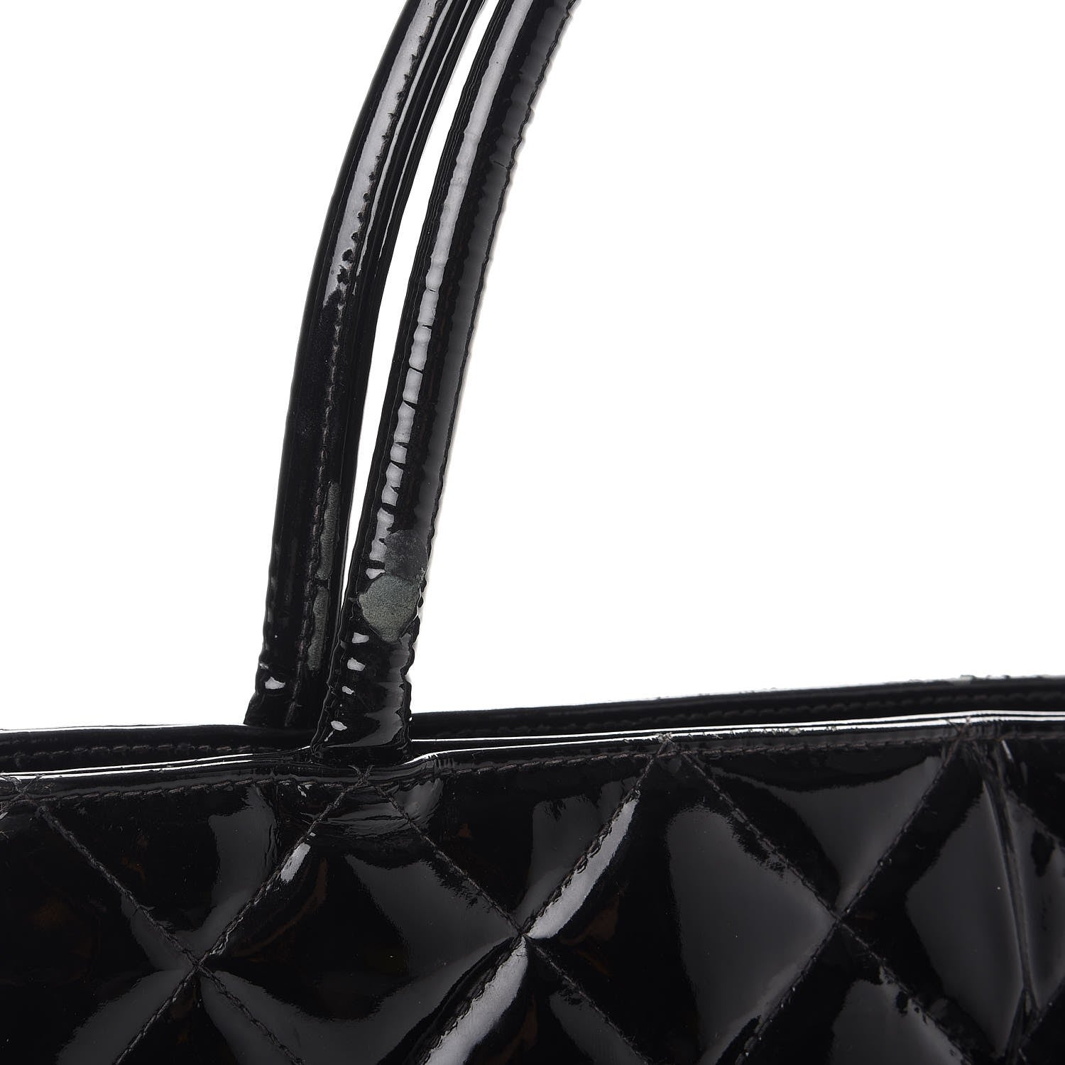 Chanel Patent Quilted Medallion Tote Bag Black 10 of 12