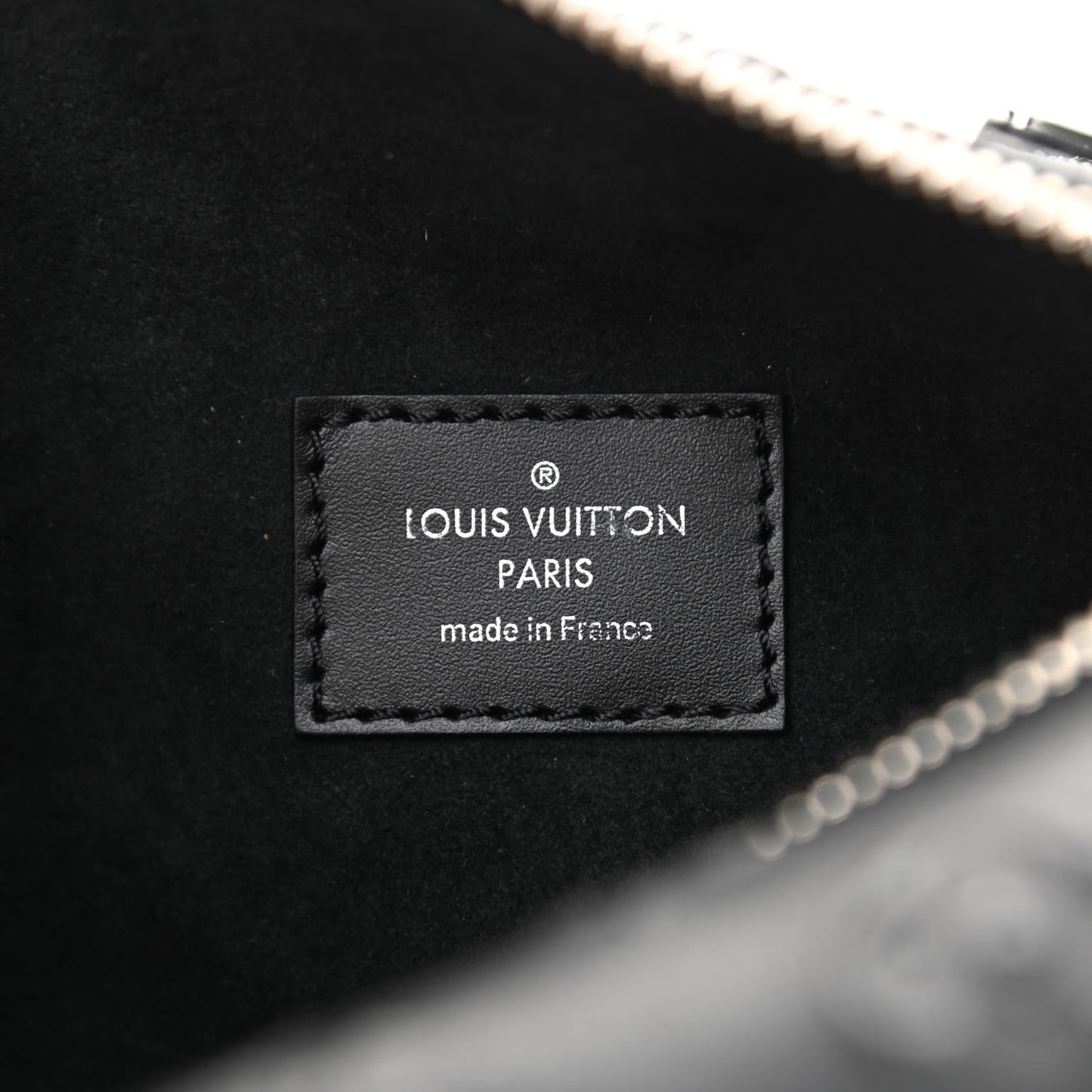 Calfskin Debossed Monogram Side Trunk Black