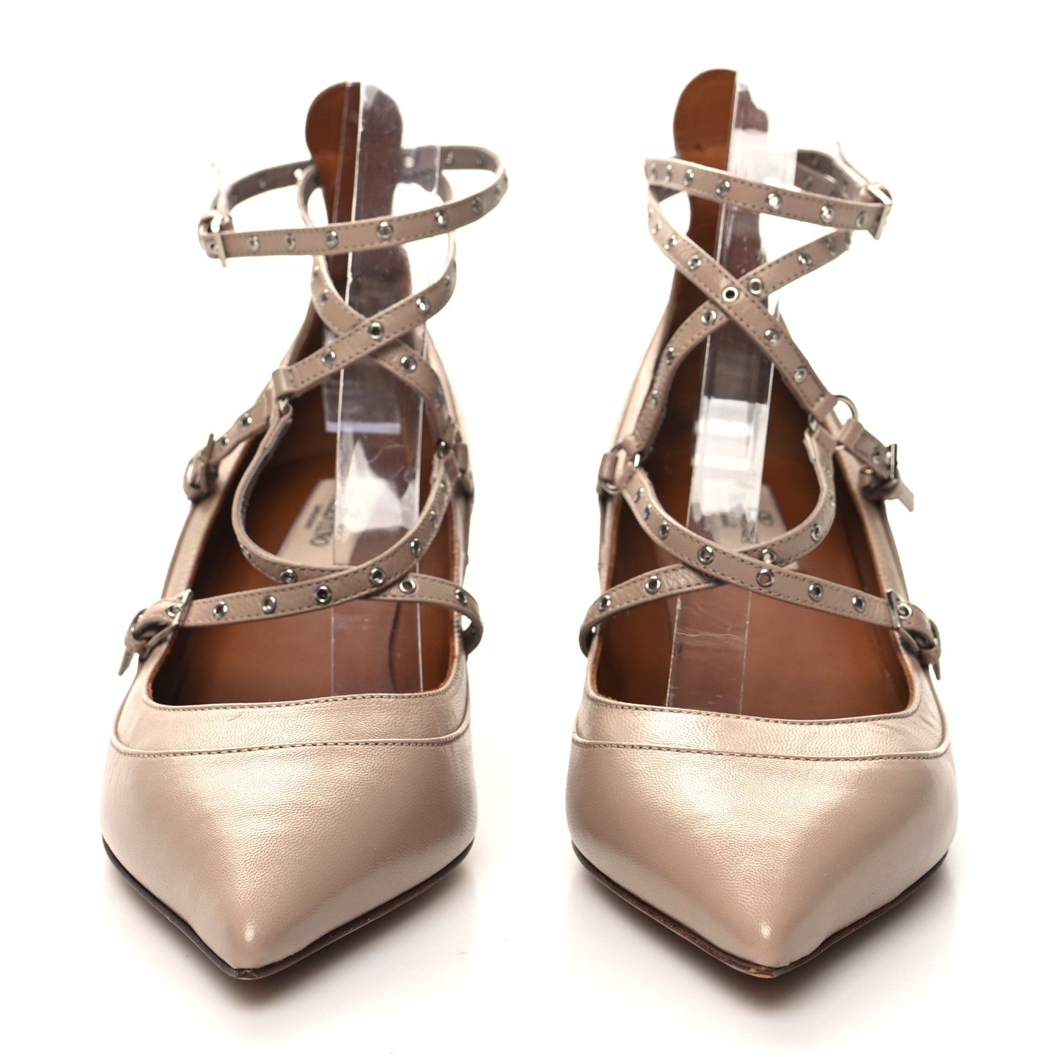 Valentino Garavani Nappa Love Latch 50mm Pumps 38.5 Poudre 2 of 8