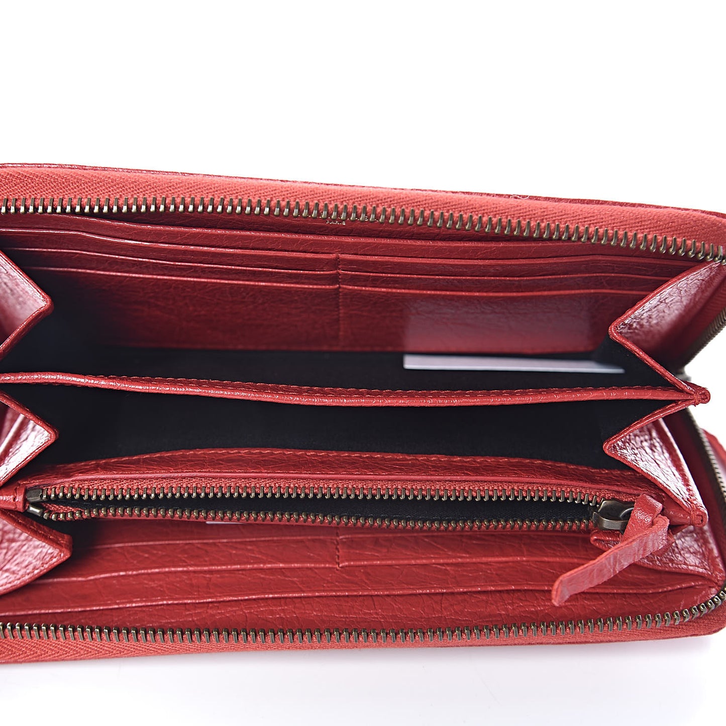 Agneau Classic Hardware Continental Zip Around Wallet Rouge Tango