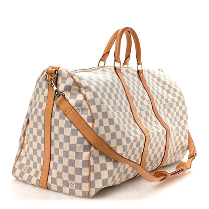 Louis Vuitton Damier Azur Keepall Bandouliere 55 2 of 9