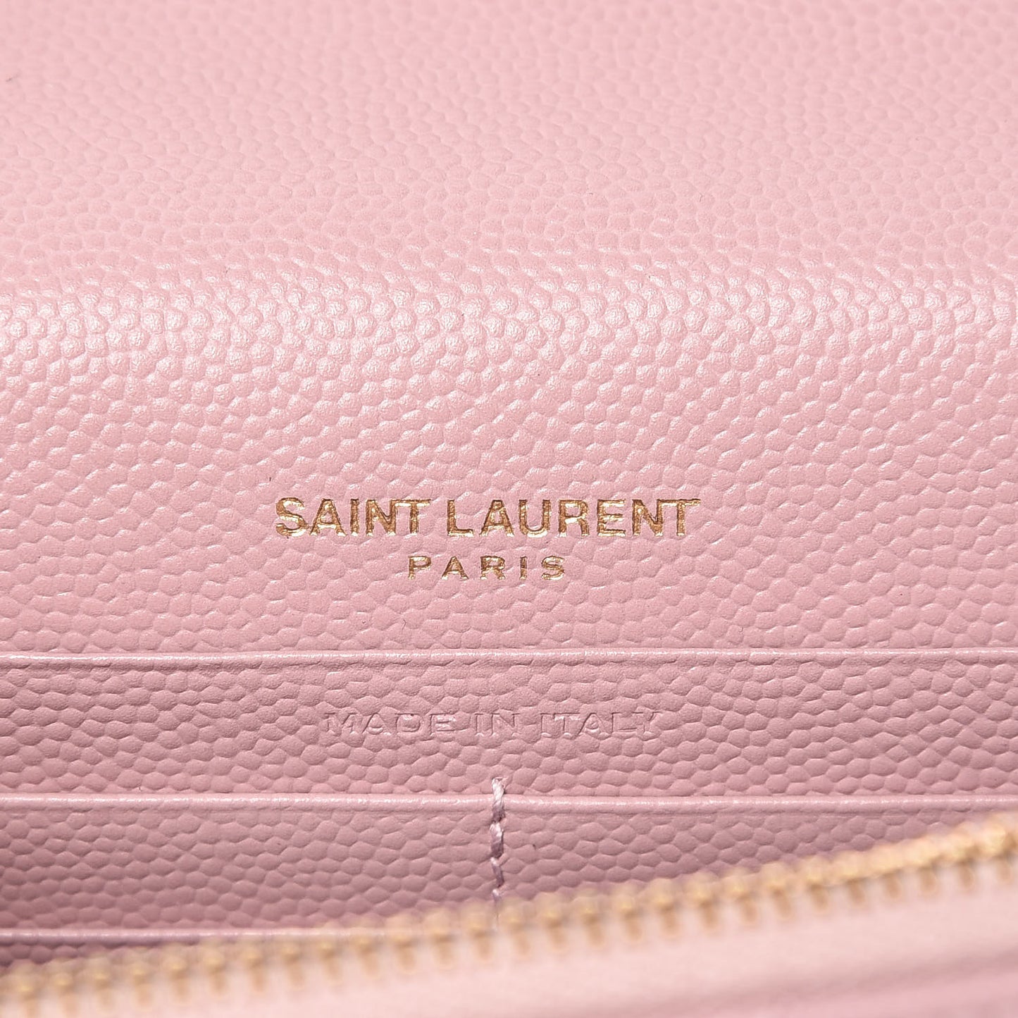 Grain De Poudre Matelasse Chevron Monogram Envelope Chain Wallet Tender Pink