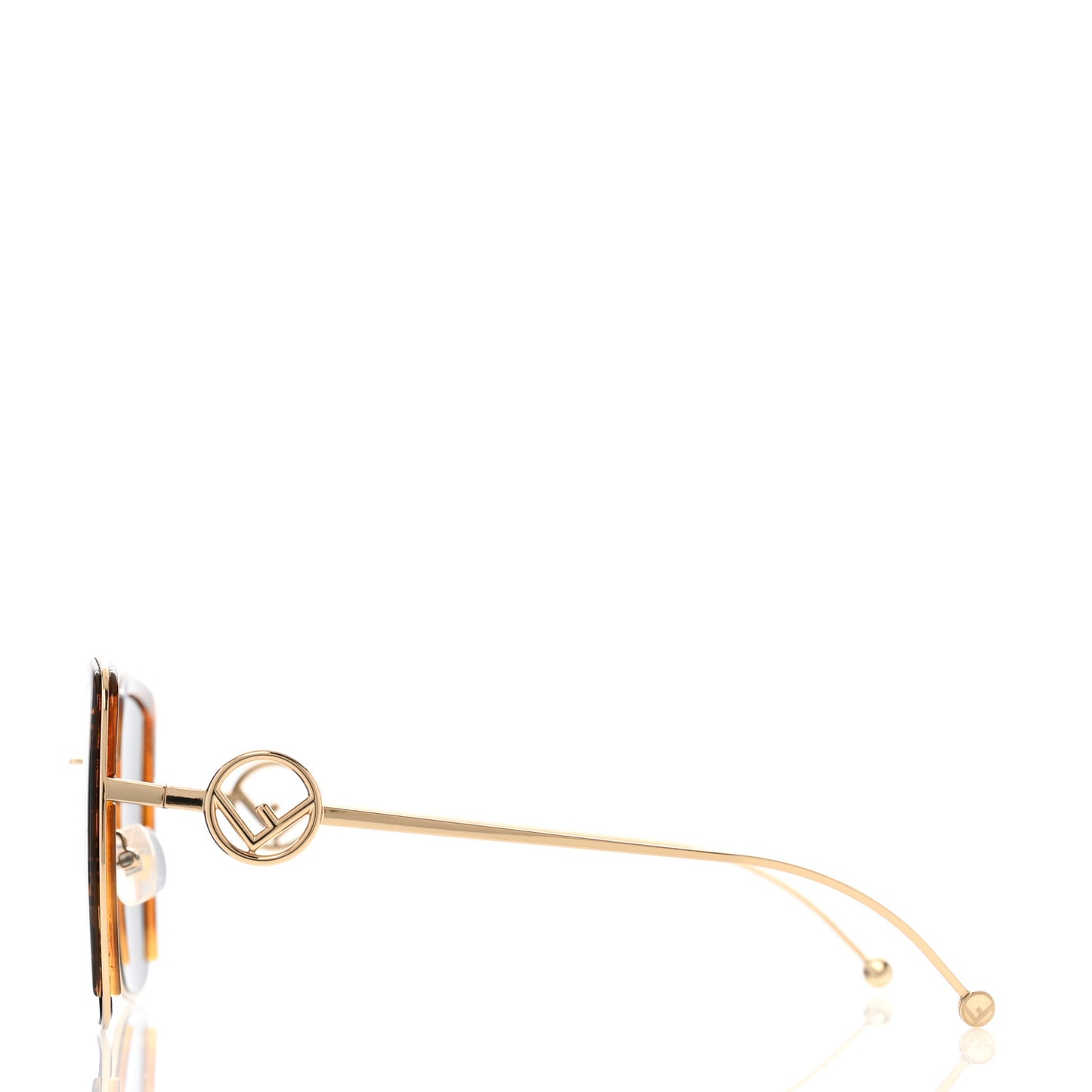 Metal Acetate F is Fendi Square Sunglasses FF 0294/S Gold