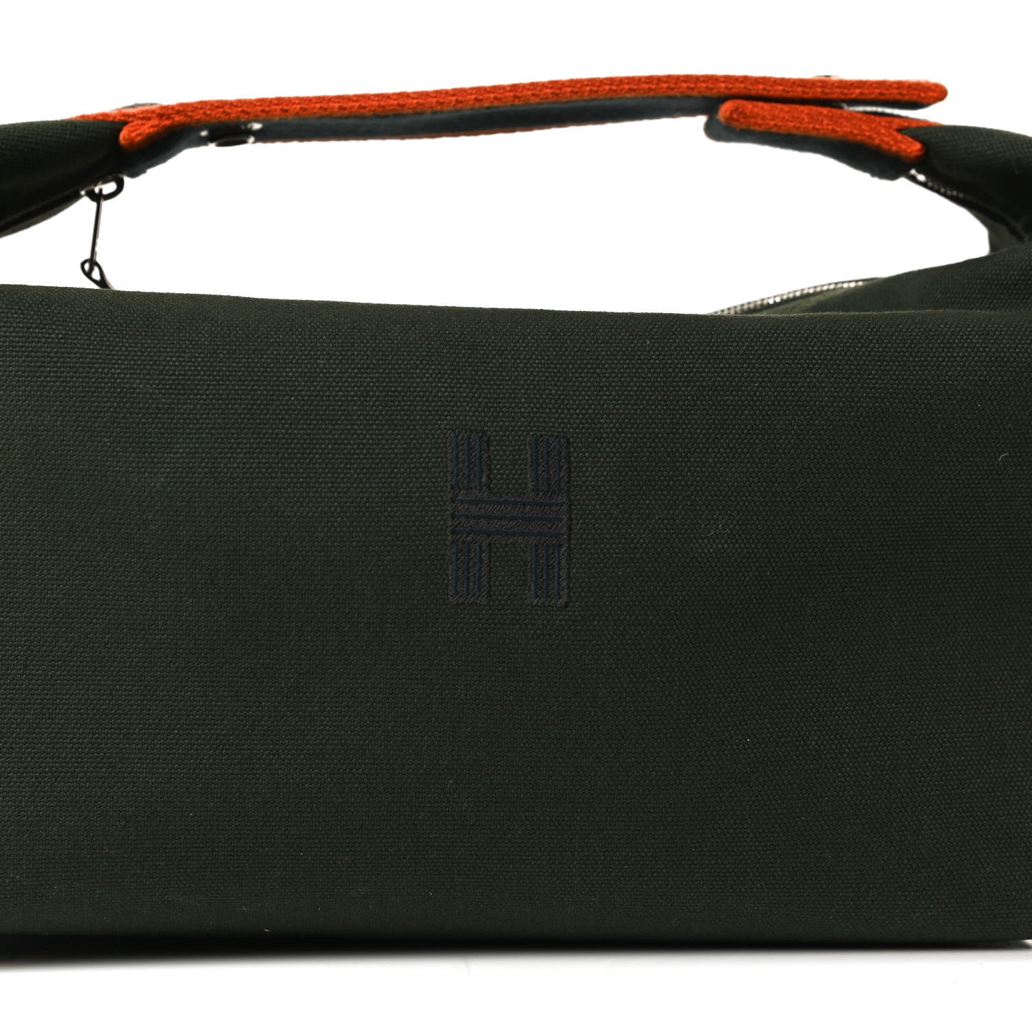 Hermes Canvas Large Bride-A-Brac Pouch Vert Foret 6 of 12