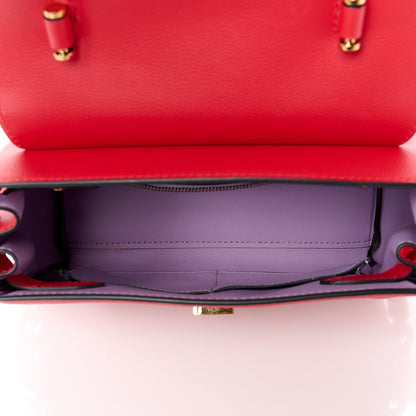 Versace Calfskin Medium La Medusa Top Handle Handbag Red 5 of 11