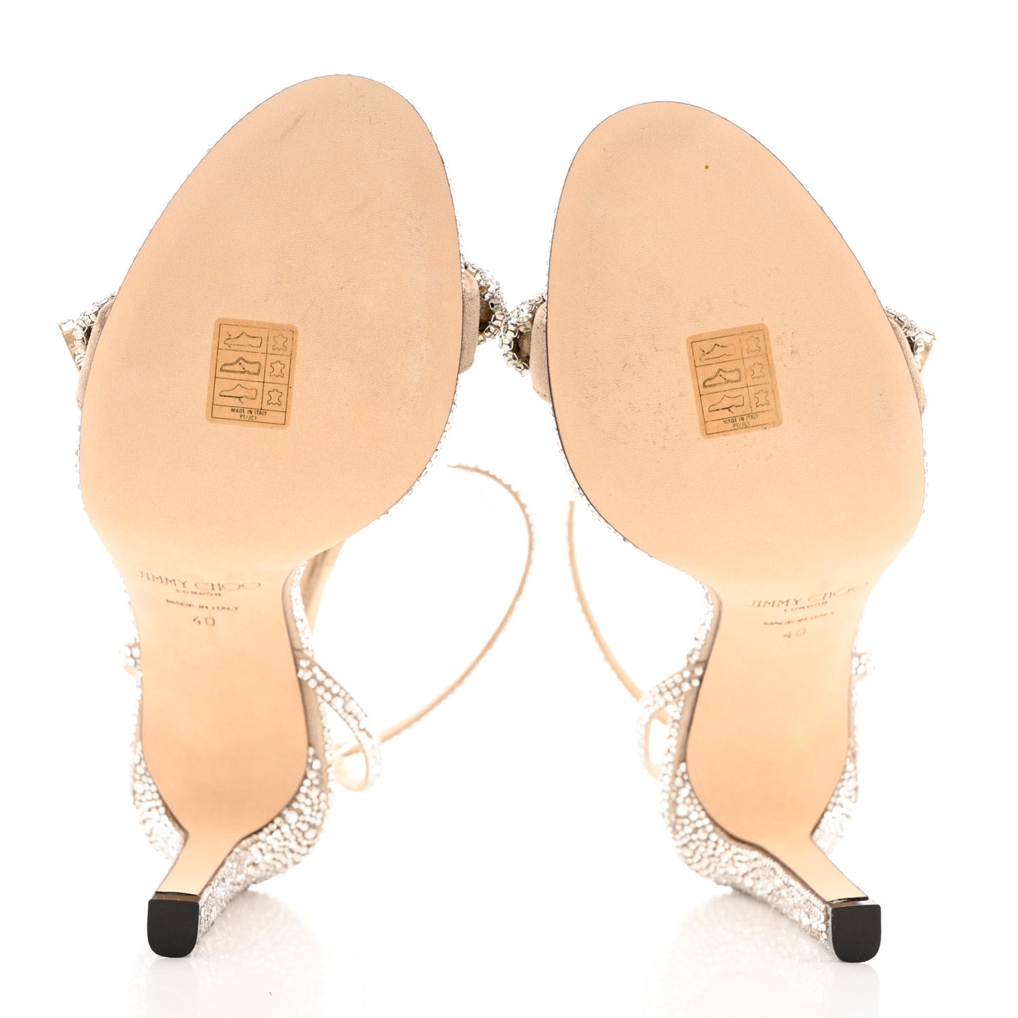 Crystal Thyra 100 Sandals 40 Nude
