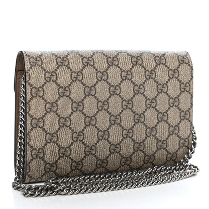 Gucci GG Supreme Monogram Mini Dionysus Chain Wallet Beige Taupe 3 of 9