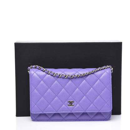 Chanel Caviar Quilted Wallet On Chain WOC Purple 11 of 11