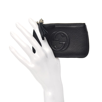 Gucci Pebbled Calfskin Soho Key Case Black 2 of 6