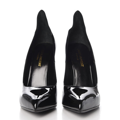 Saint Laurent Patent Paris 110 Escarpin Thorn Pumps 37 Black 2 of 11