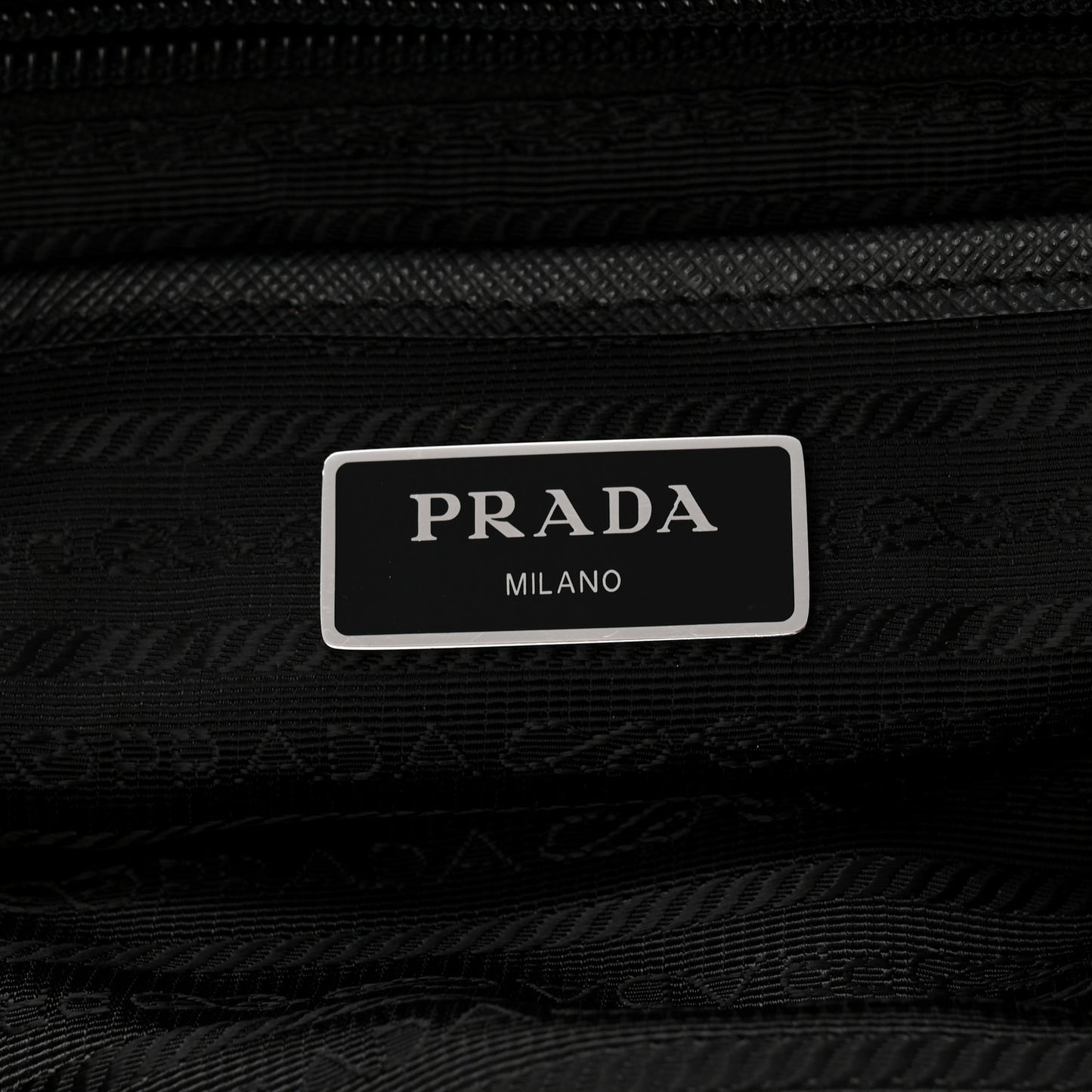 Tessuto Nylon Saffiano Medium Backpack Black