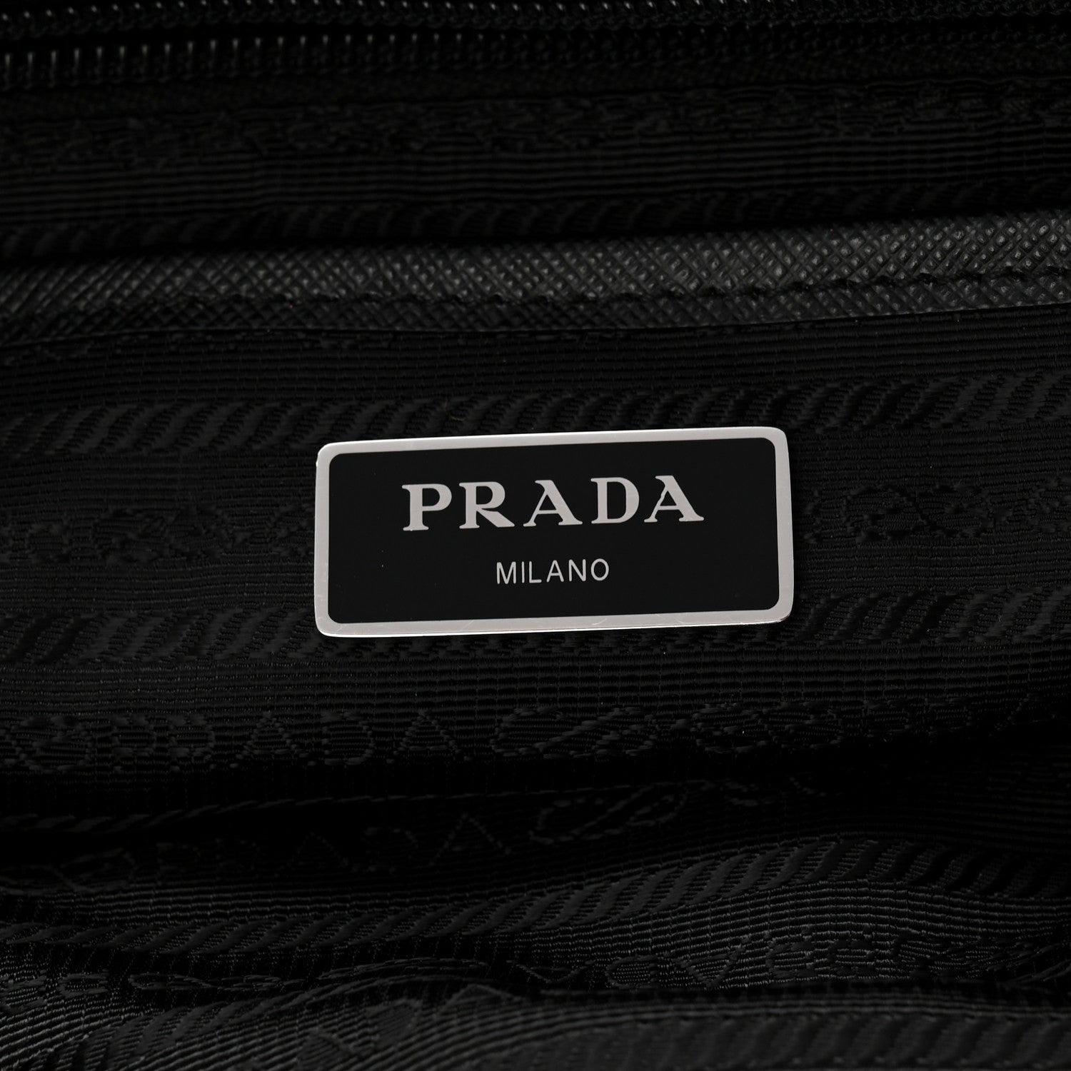 Prada Tessuto Nylon Saffiano Medium Backpack Black 7 of 12