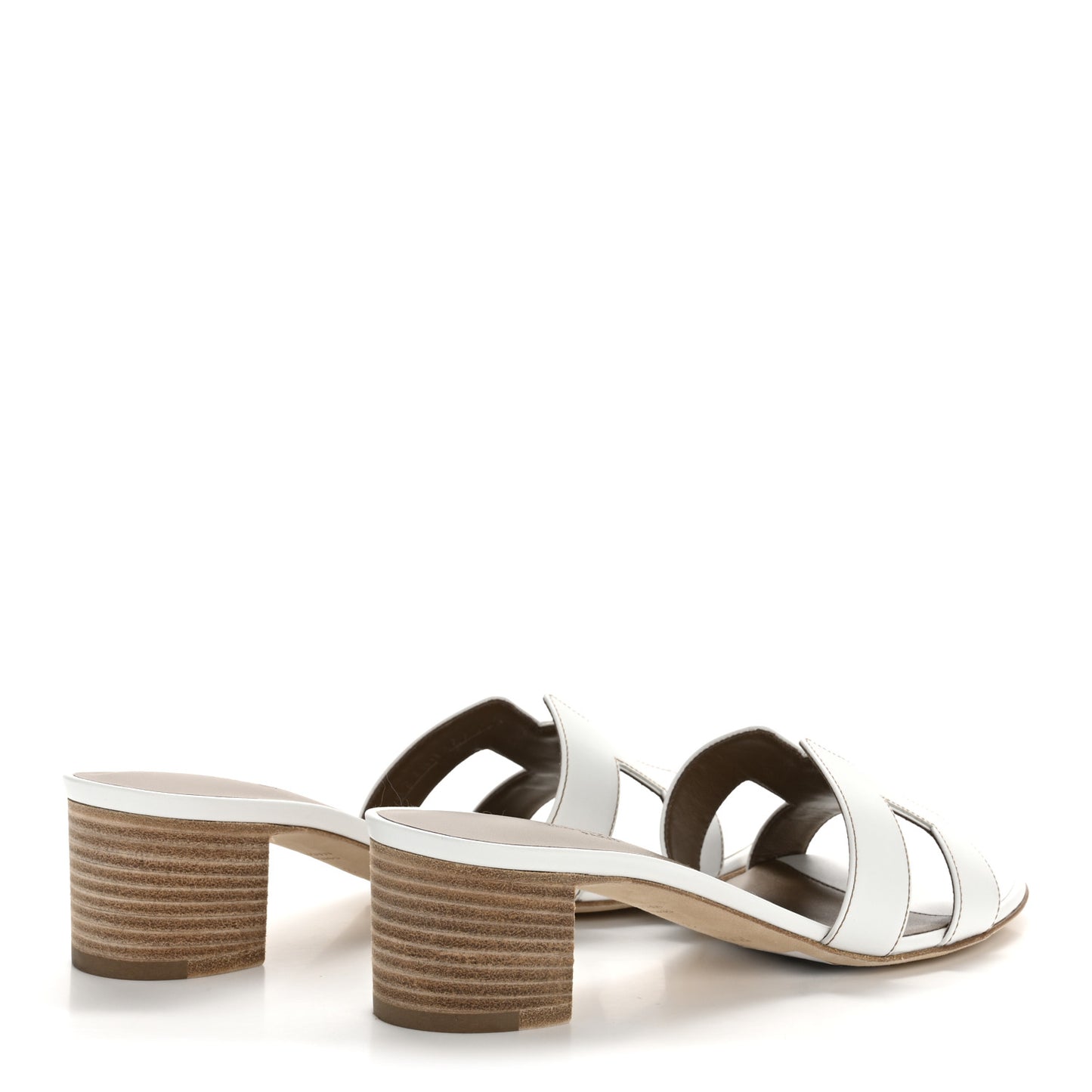 Calfskin Oasis Sandals 37.5 White