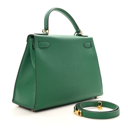 Hermes Epsom Kelly Sellier 28 Vert Vertigo 3 of 11