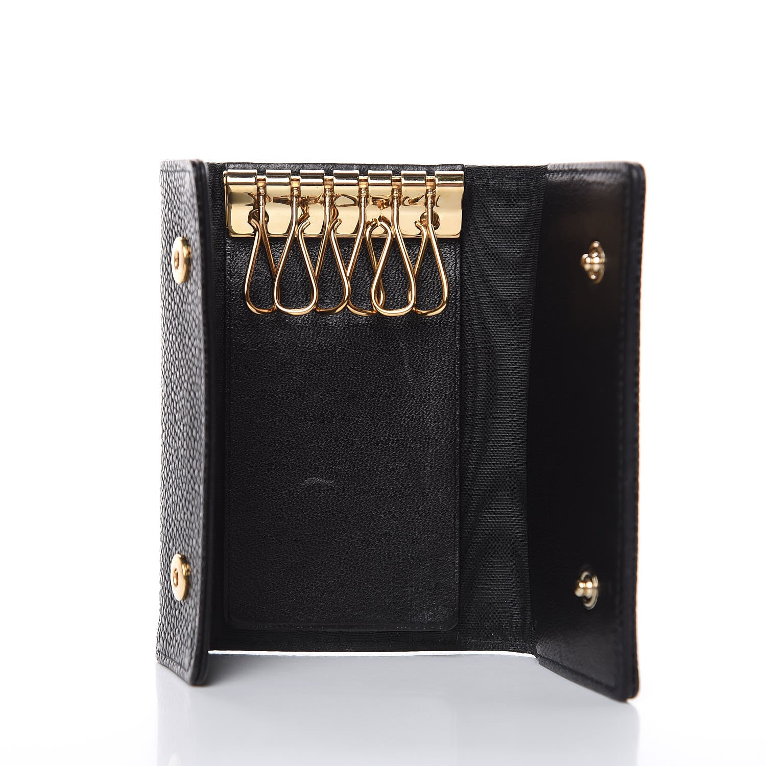 Chanel Caviar Timeless CC 6 Key Holder Case Black 5 of 10