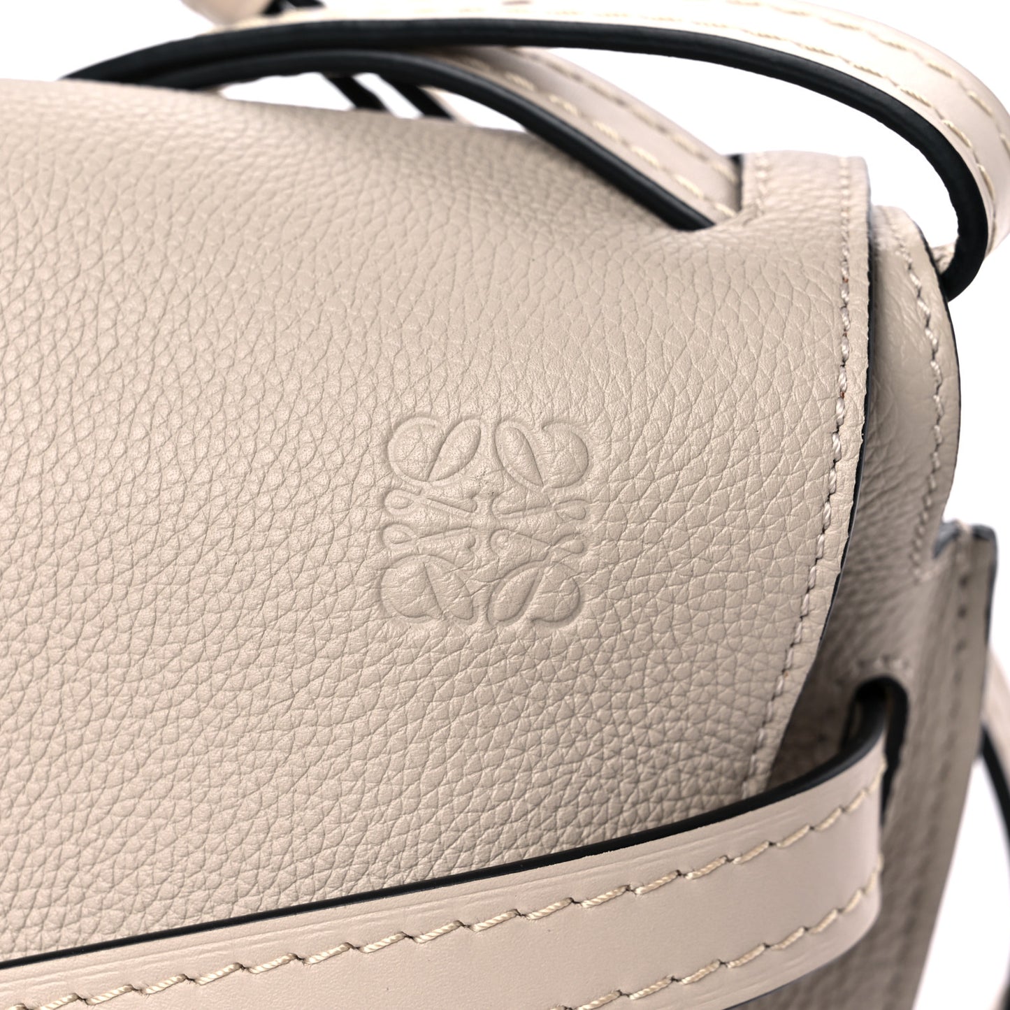 Grained Calfskin Small Gate Crossbody Bag Light Oat