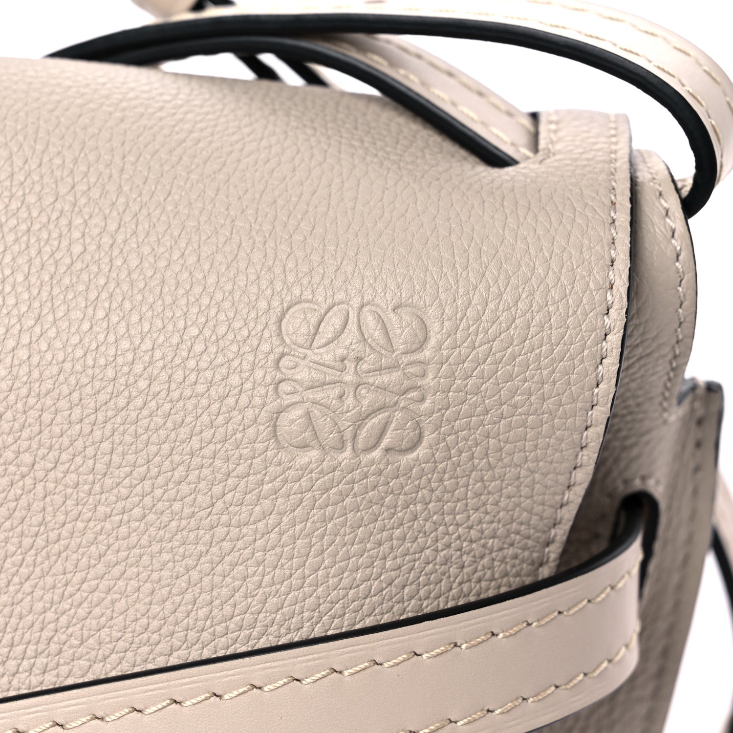 Loewe Grained Calfskin Small Gate Crossbody Bag Light Oat 9 of 9
