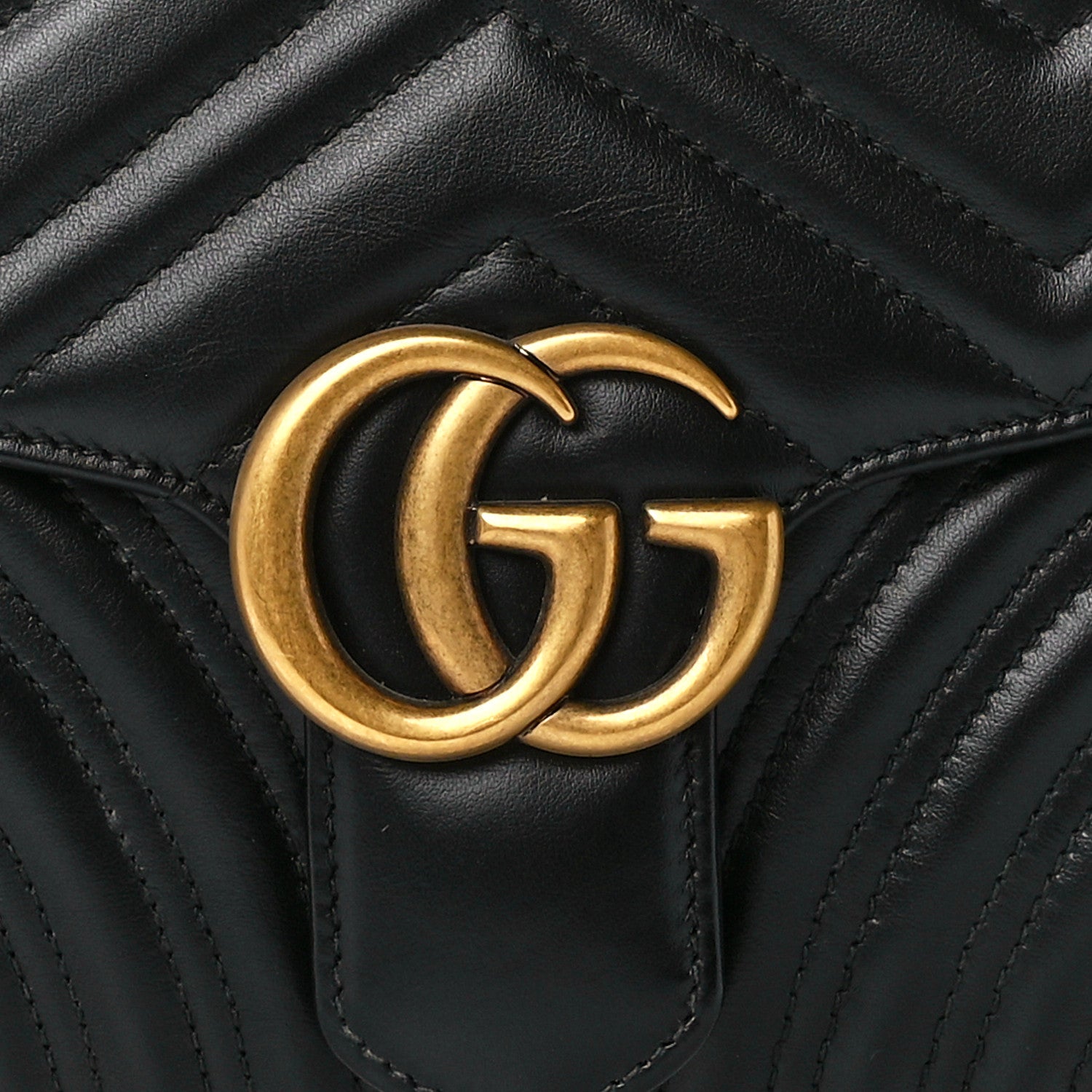 Gucci Calfskin Matelasse GG Marmont Clutch Black 9 of 12