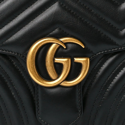 Gucci Calfskin Matelasse GG Marmont Clutch Black 9 of 12