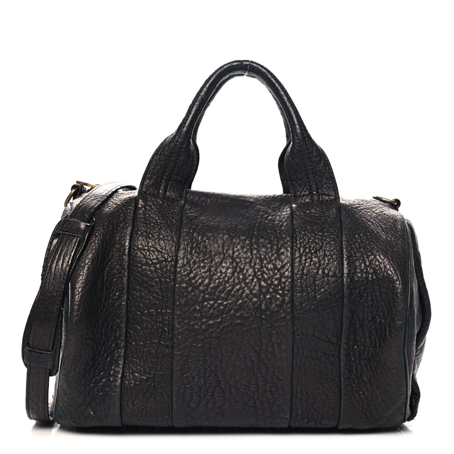 Alexander Wang Pebbled Lambskin Rocco Black Antique Brass Hardware 1 of 12