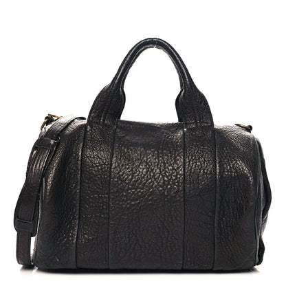 Alexander Wang Pebbled Lambskin Rocco Black Antique Brass Hardware 1 of 12