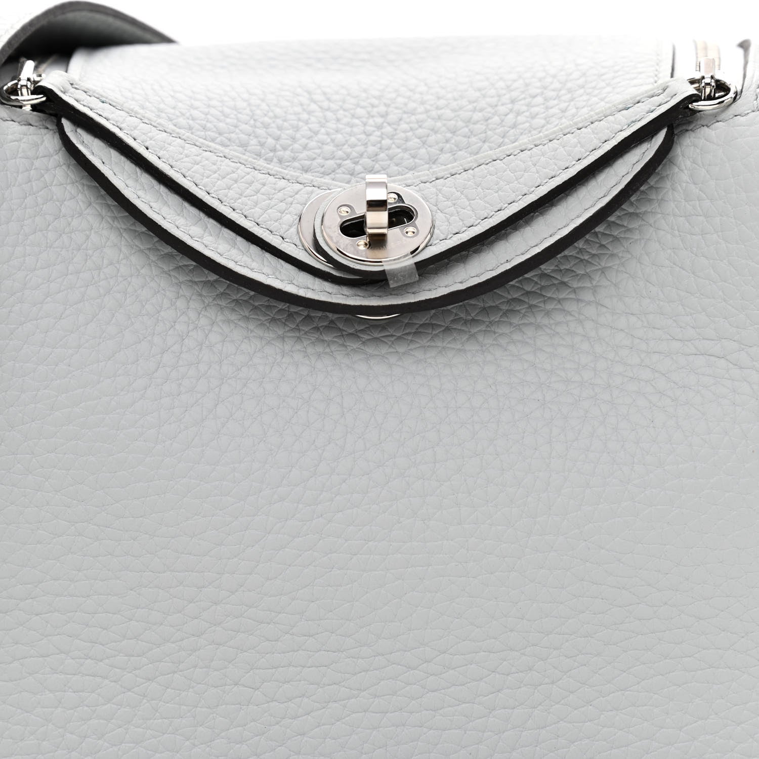 Hermes Taurillon Clemence Mini Lindy 20 Bleu Pale 8 of 11