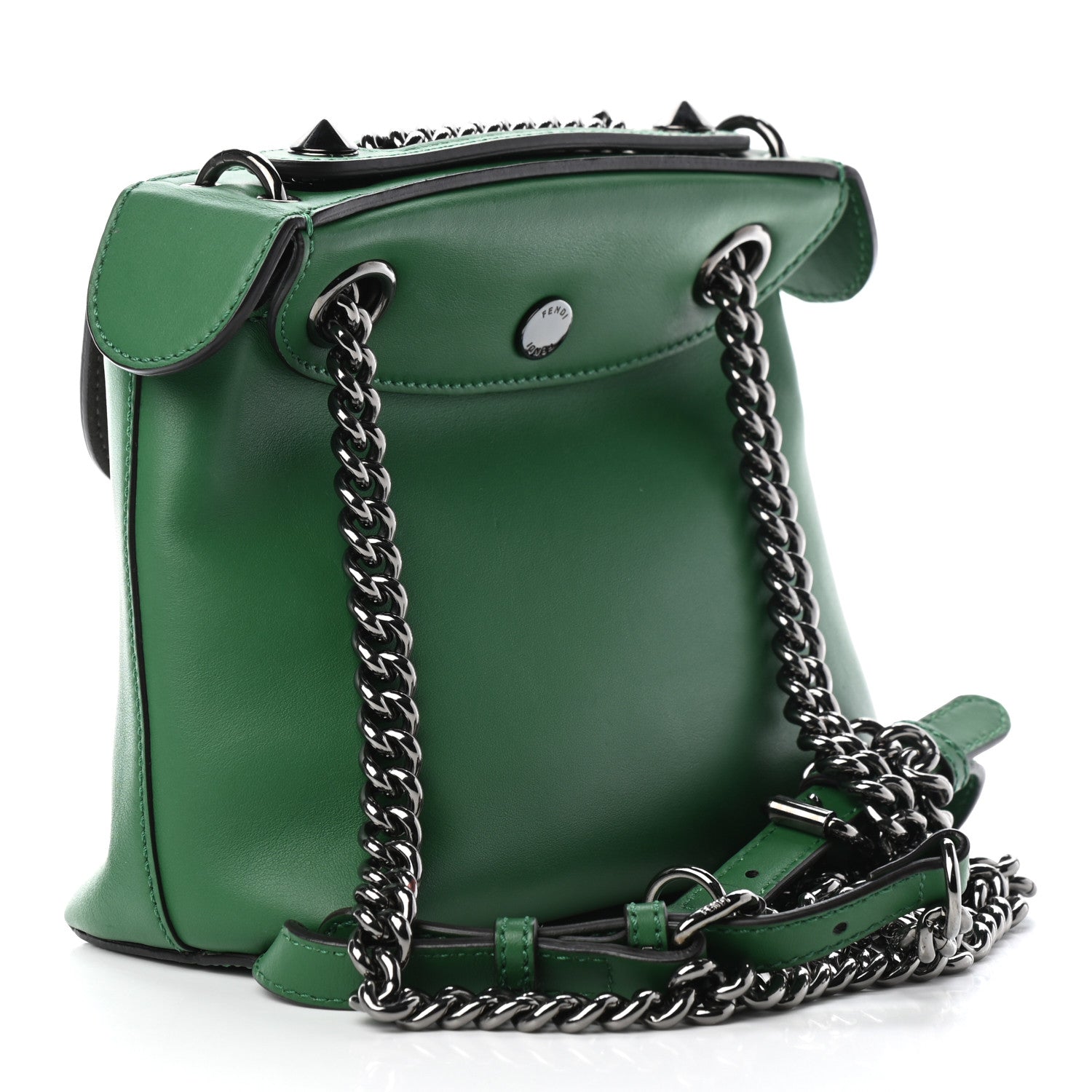 Fendi Vitello Century Opaco Mini Back to School Backpack Green 3 of 9