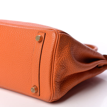 Hermes Togo Birkin 25 Orange 7 of 33