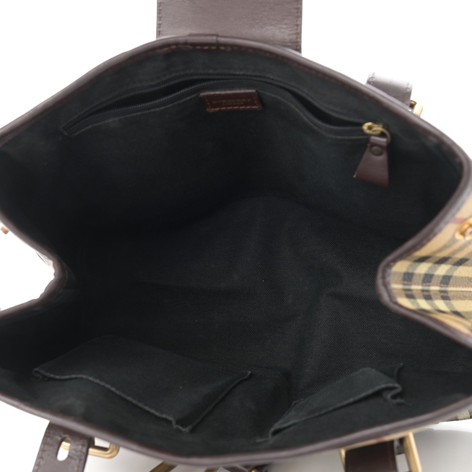 Burberry Haymarket Check Buckle Satchel Chocolate 4 of 13