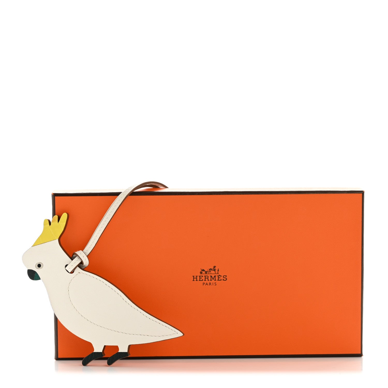 HERMES エルメス 超希少 干支アニマルバッグレザーチャーム 白蛇モチーフ Hermes Swift Epsom Chevre Matte Alligator Touch Parrot Bag Charm