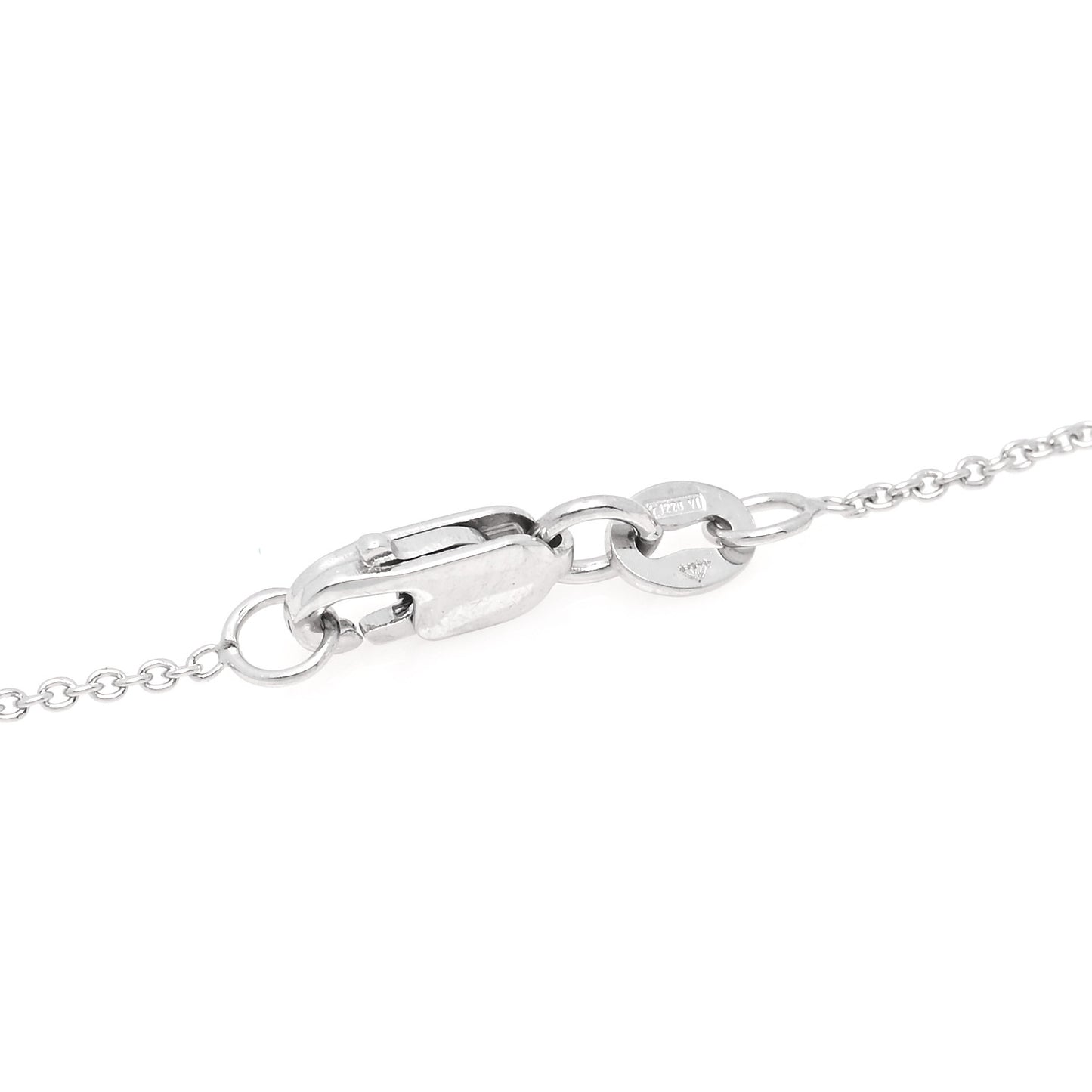 18K White Gold Diamond .10ct Diamonds by the Inch Pendant Necklace