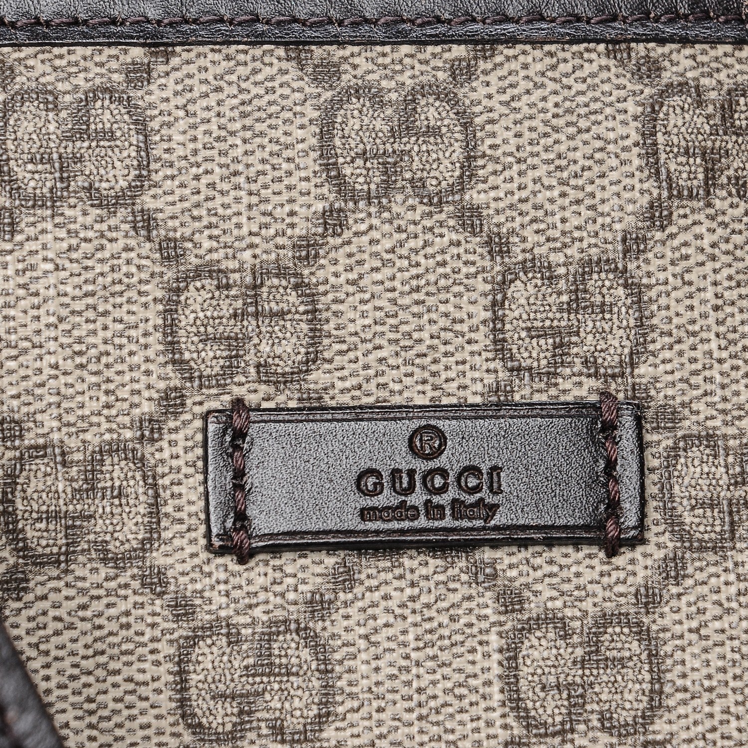 Gucci GG Supreme Monogram Medium Zippered Tote Dark Brown 6 of 14