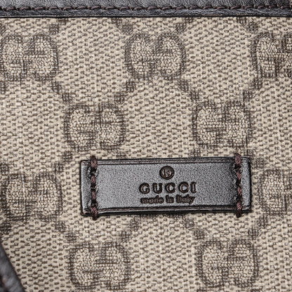 Gucci GG Supreme Monogram Medium Zippered Tote Dark Brown 6 of 14