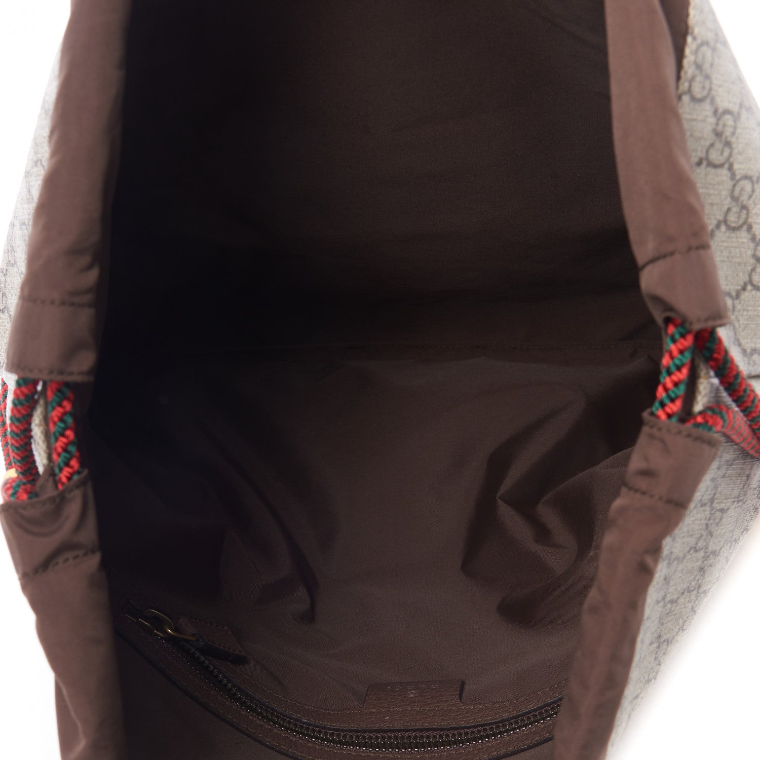 Gucci GG Supreme Monogram Neo Vintage Drawstring Backpack Beige New Acero Crop 6 of 9