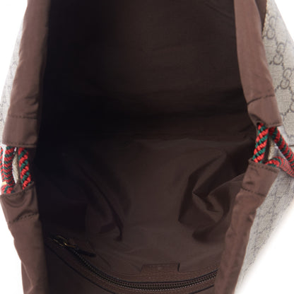 Gucci GG Supreme Monogram Neo Vintage Drawstring Backpack Beige New Acero Crop 6 of 9
