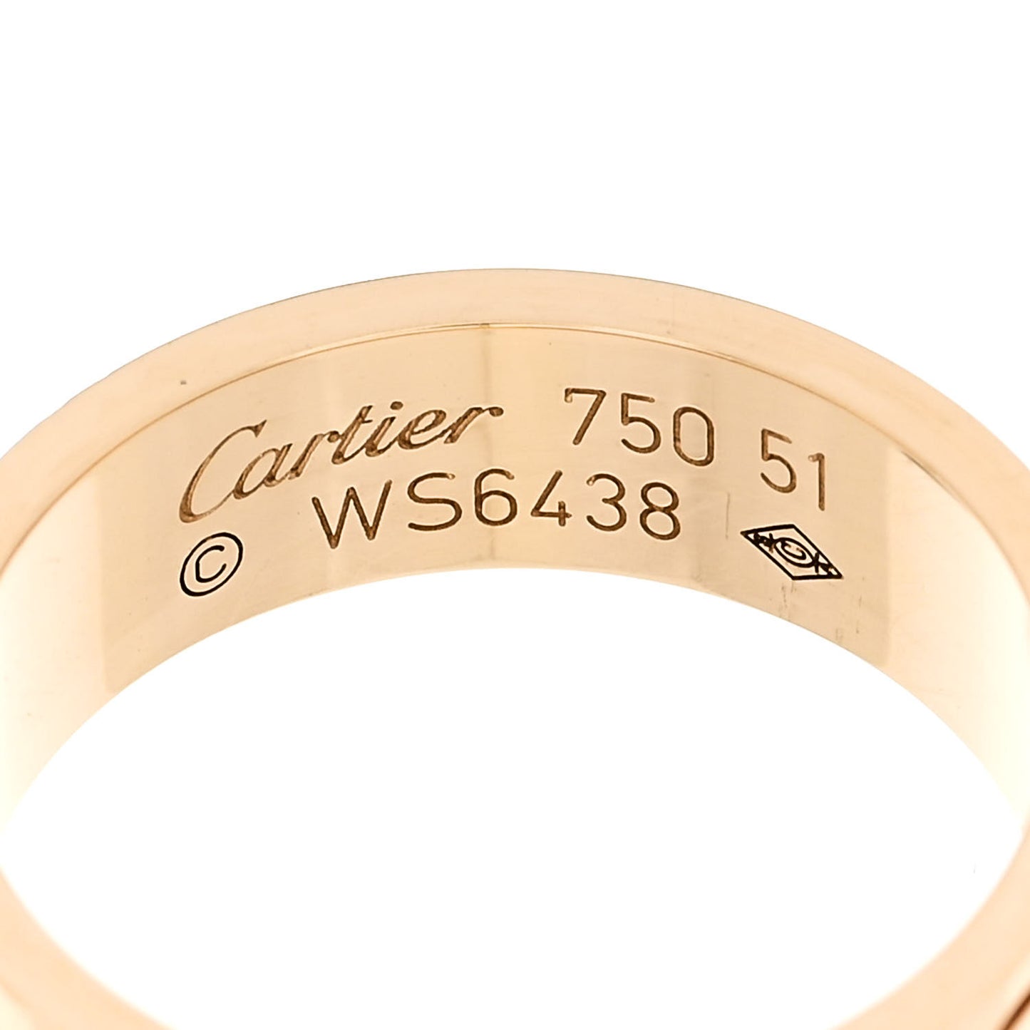18K Yellow Gold 5.5mm LOVE Ring 51 5.75