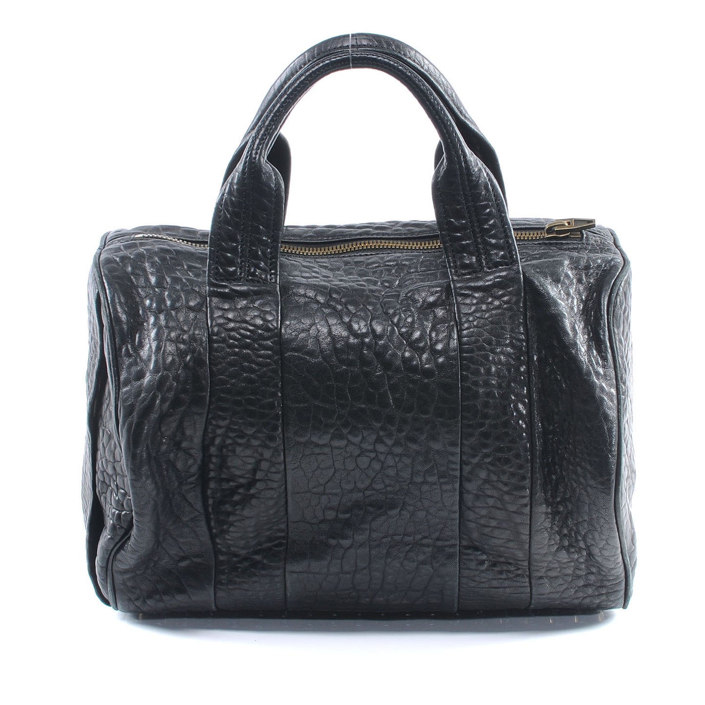 Leather Rocco w Gold Hardware Black